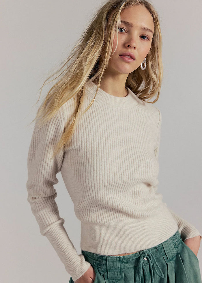 Even After Pullover Top - Almond Milk Heather
