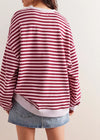 Classic Striped Crew - Raspberry Combo