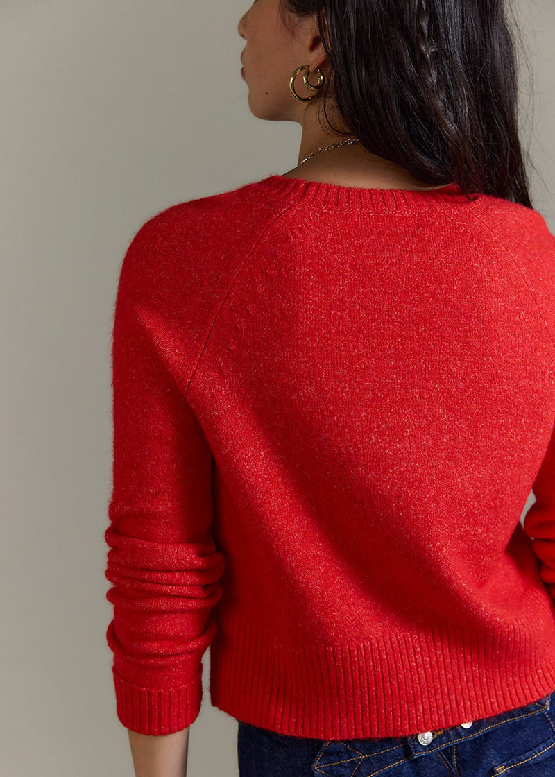 School Girl Cardi - Cherry Pop Melange