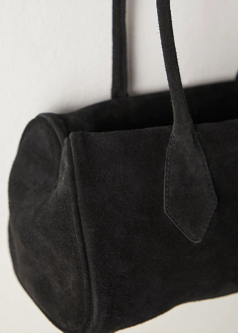 Sierra Suede Shoulder Bag - Black