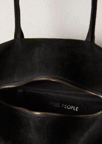 Sierra Suede Shoulder Bag - Black