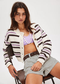 Lila Stripe Cardi - Ivory Combo