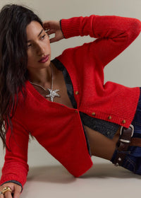 School Girl Cardi - Cherry Pop Melange