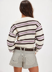 Lila Stripe Cardi - Ivory Combo