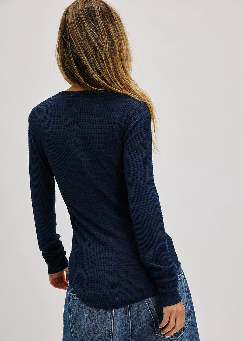 Going Places Knit Top - Deep Seas