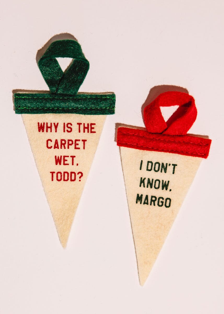 Mini Pennant Ornament Set - Todd & Margo