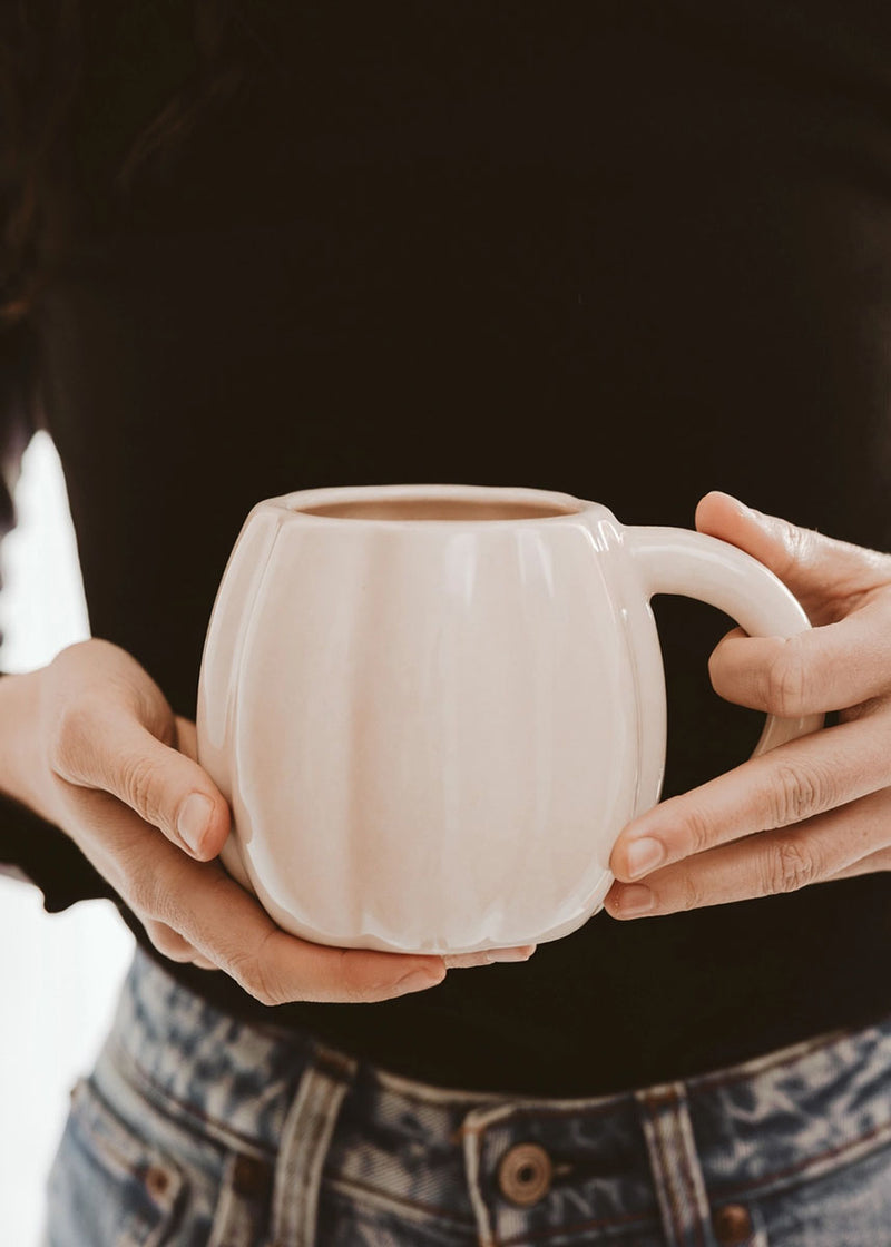 Pumpkin Coffee Mug - Cream