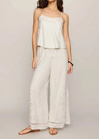 Lillie Embroidered Tank - White