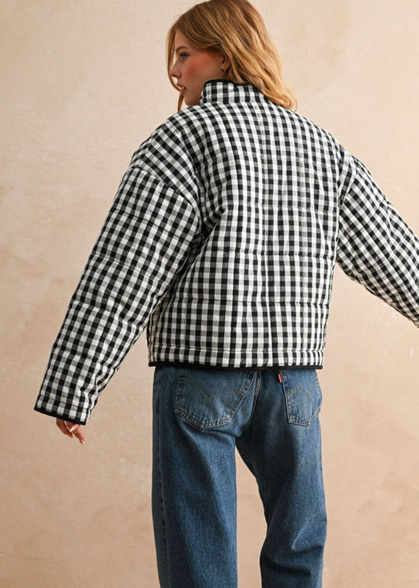Charlie Gingham Jacket - Black & White