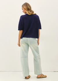 Cherie Ribbed Cardigan - Navy
