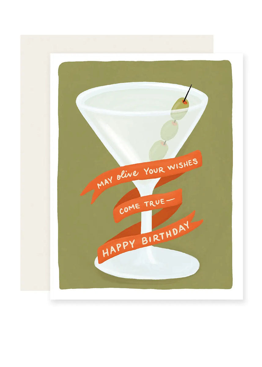 Olive Your Wishes Birthday Card