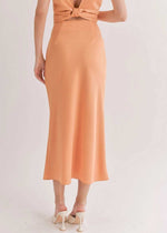 Jess Bias Midi Skirt - Apricot