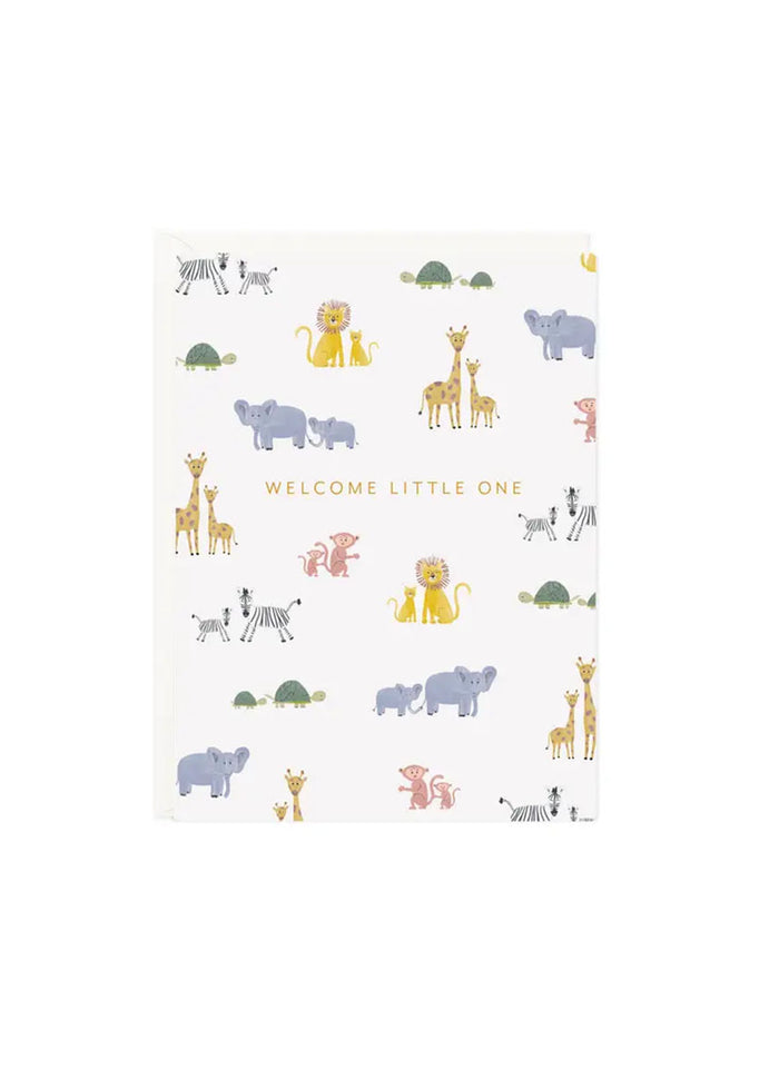 Welcome Baby Animals Mini Card