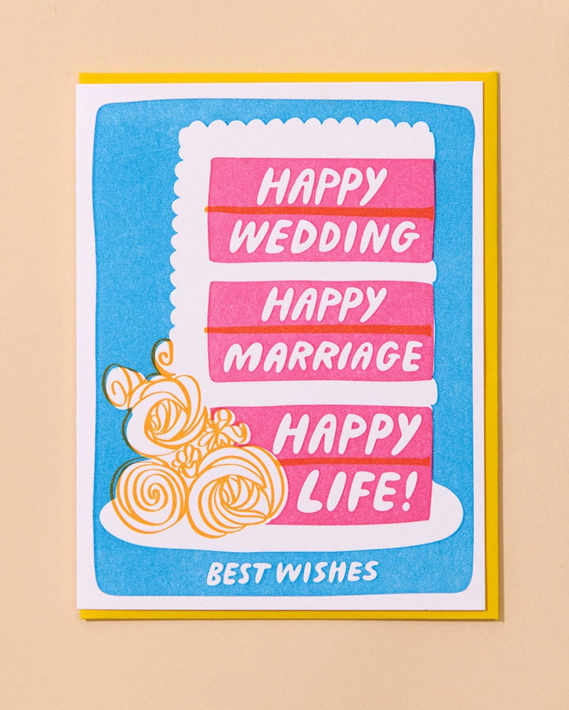 Happy Life Wedding Card
