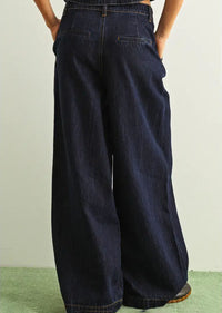 Padma Wide Leg Denim Pants - Indigo