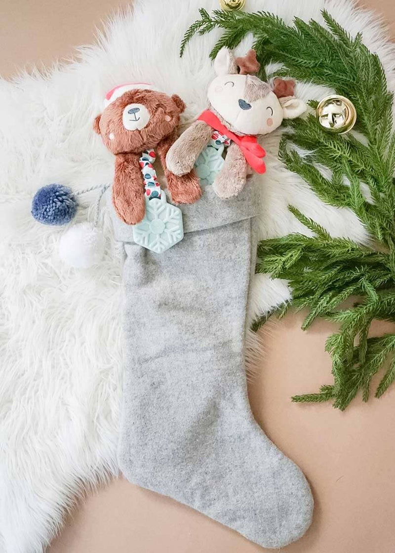 Holiday Itzy Lovey™ Plush + Teether Toy - Large Bear