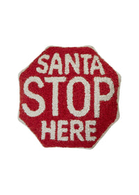 Santa Stop Sign Hook Pillow