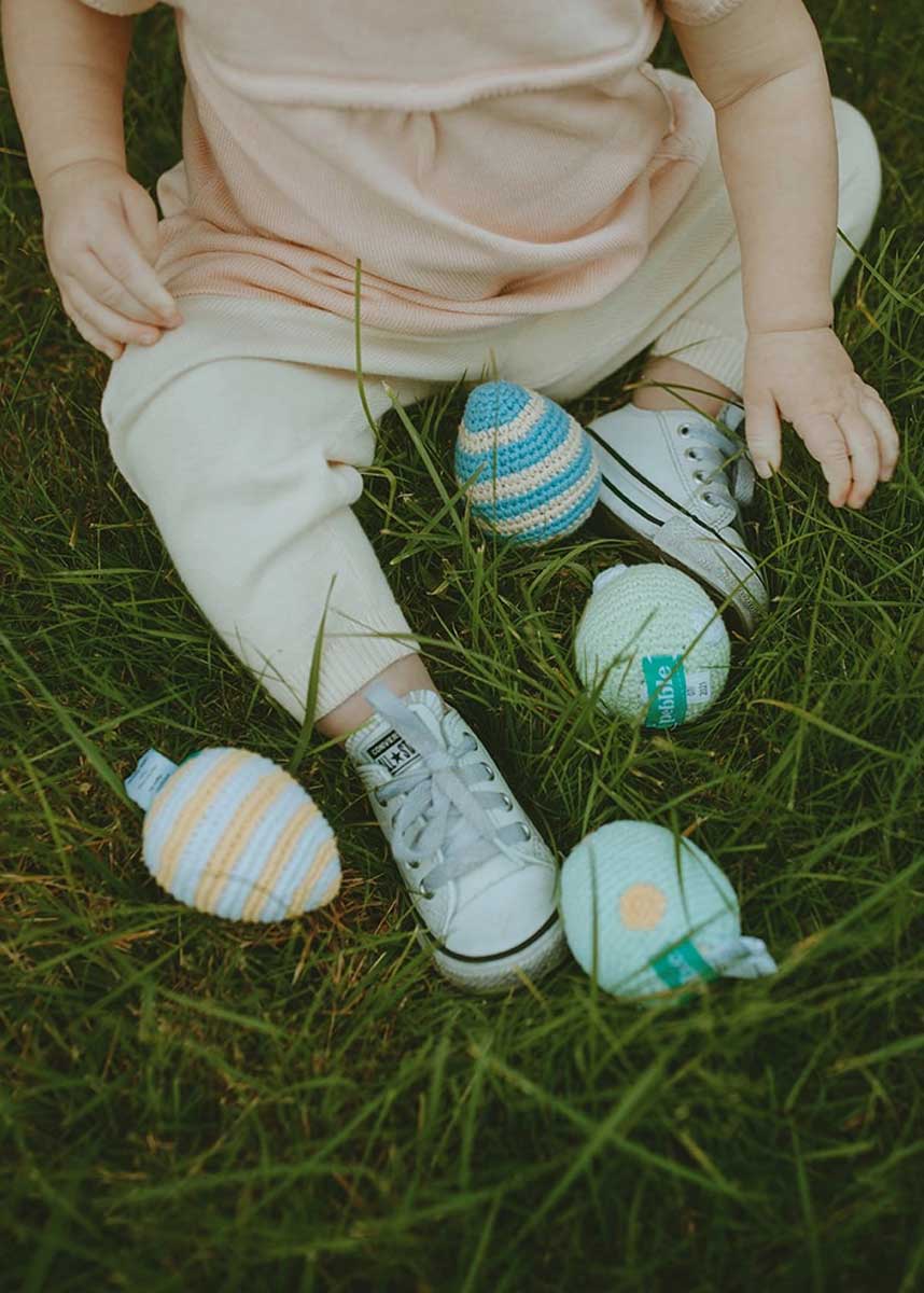 Easter Egg Toy - Blue Stripe
