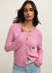 Medina Rib Cardigan - Pink Crush