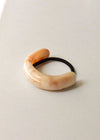 Wide Arch Resin Cuff Hair Tie - Beige