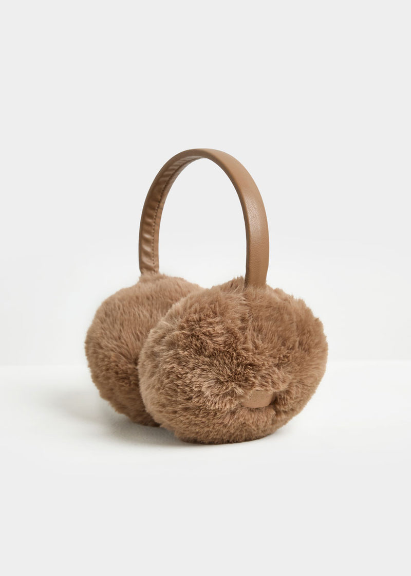 Mad Hatter Faux-Fur Earmuff - Taupe