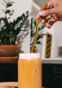 Squiggle Glass Straws Set