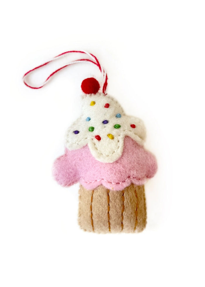 Cupcake Felt Ornament