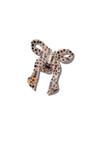 Coquette Bow Hair Claw - Leopard