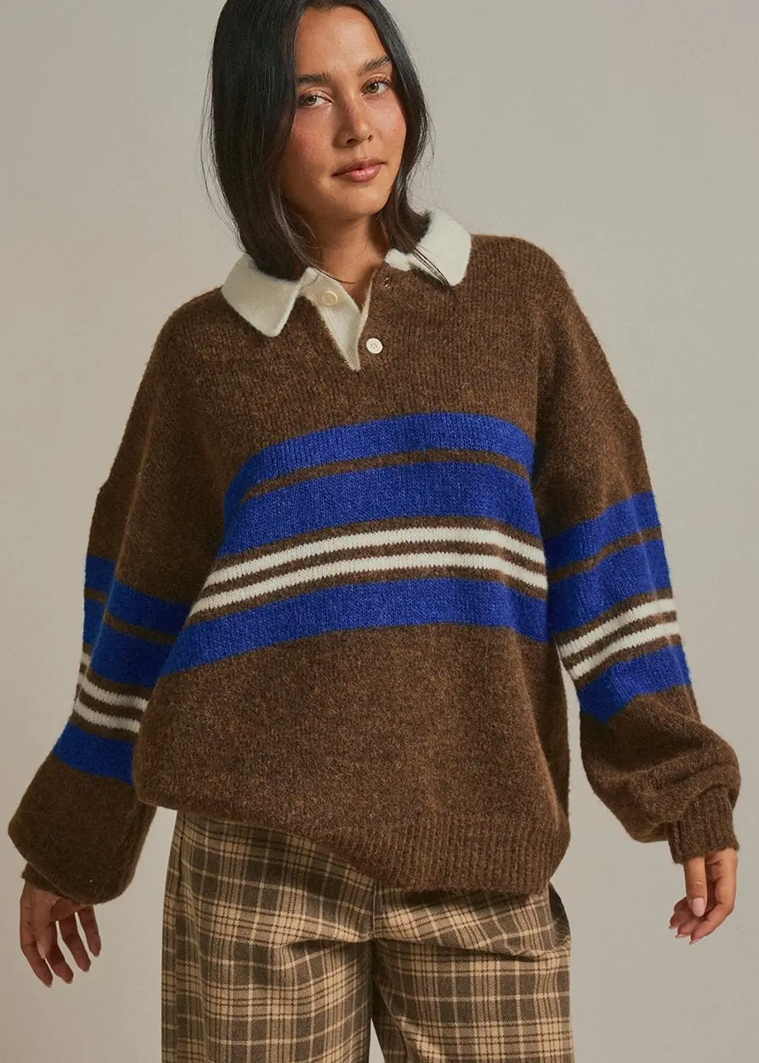 Darcy Rugby Polo - Heathered Cocoa