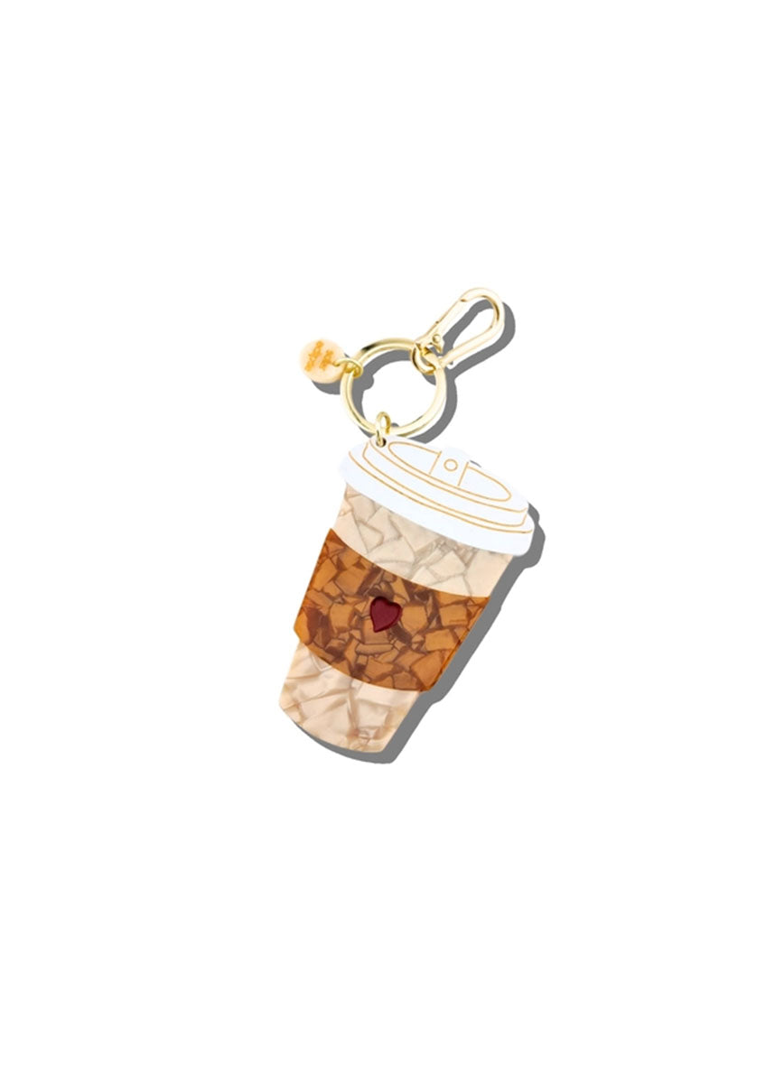 Coffee Cup Bag Charm Keychain