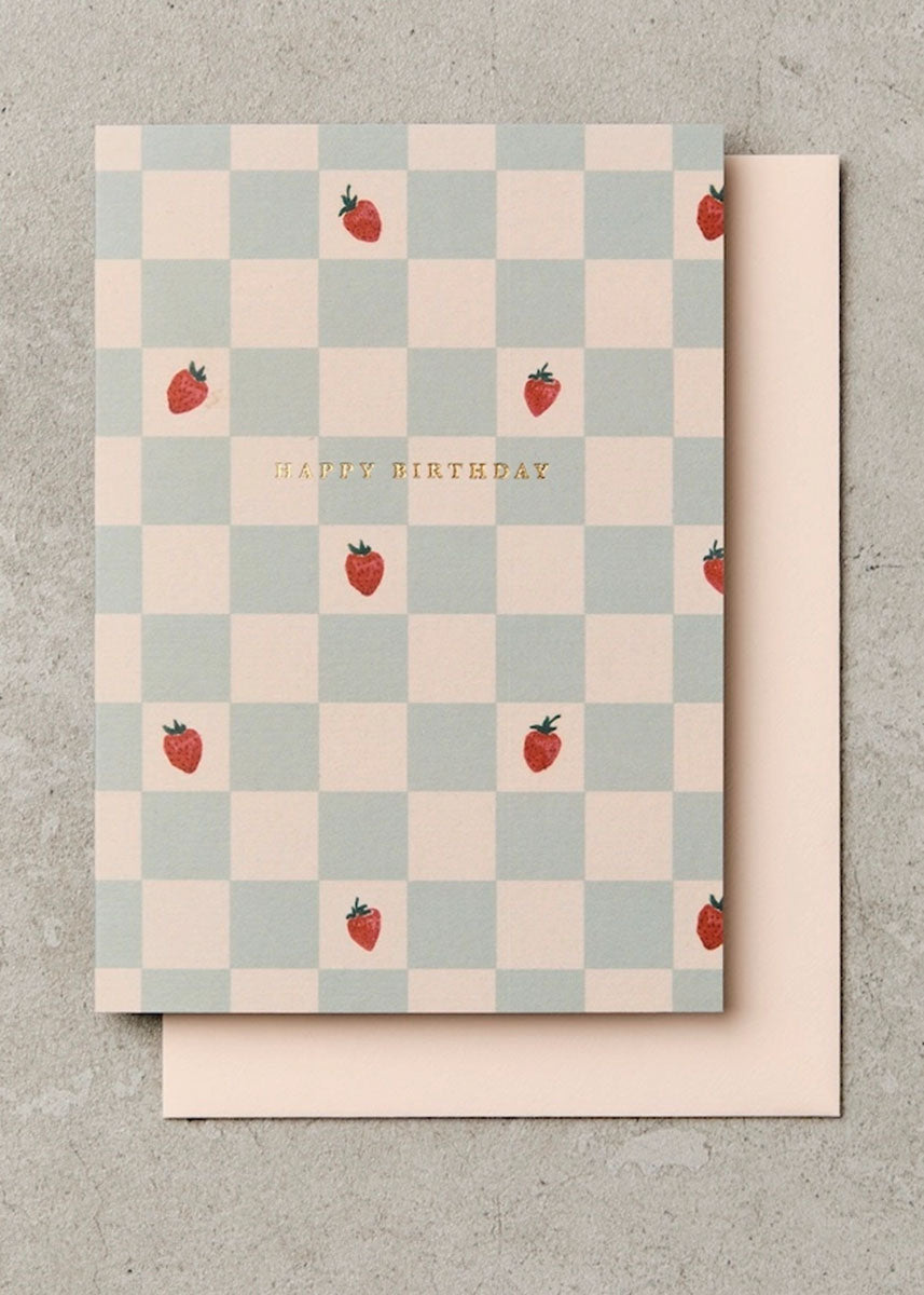 Strawberries Birthday Card
