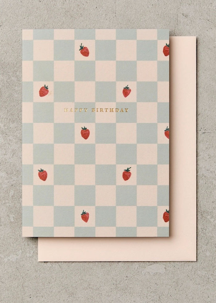 Strawberries Birthday Card