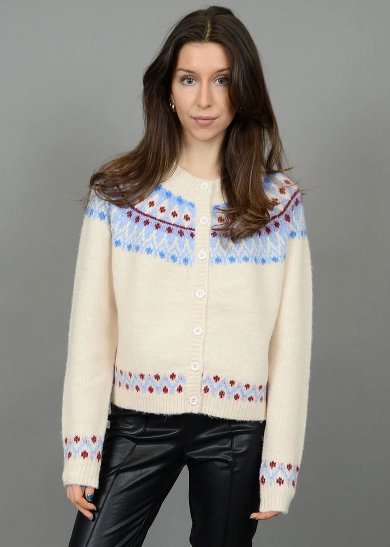 Elfa Raglan Sleeve Cardigan - Cream