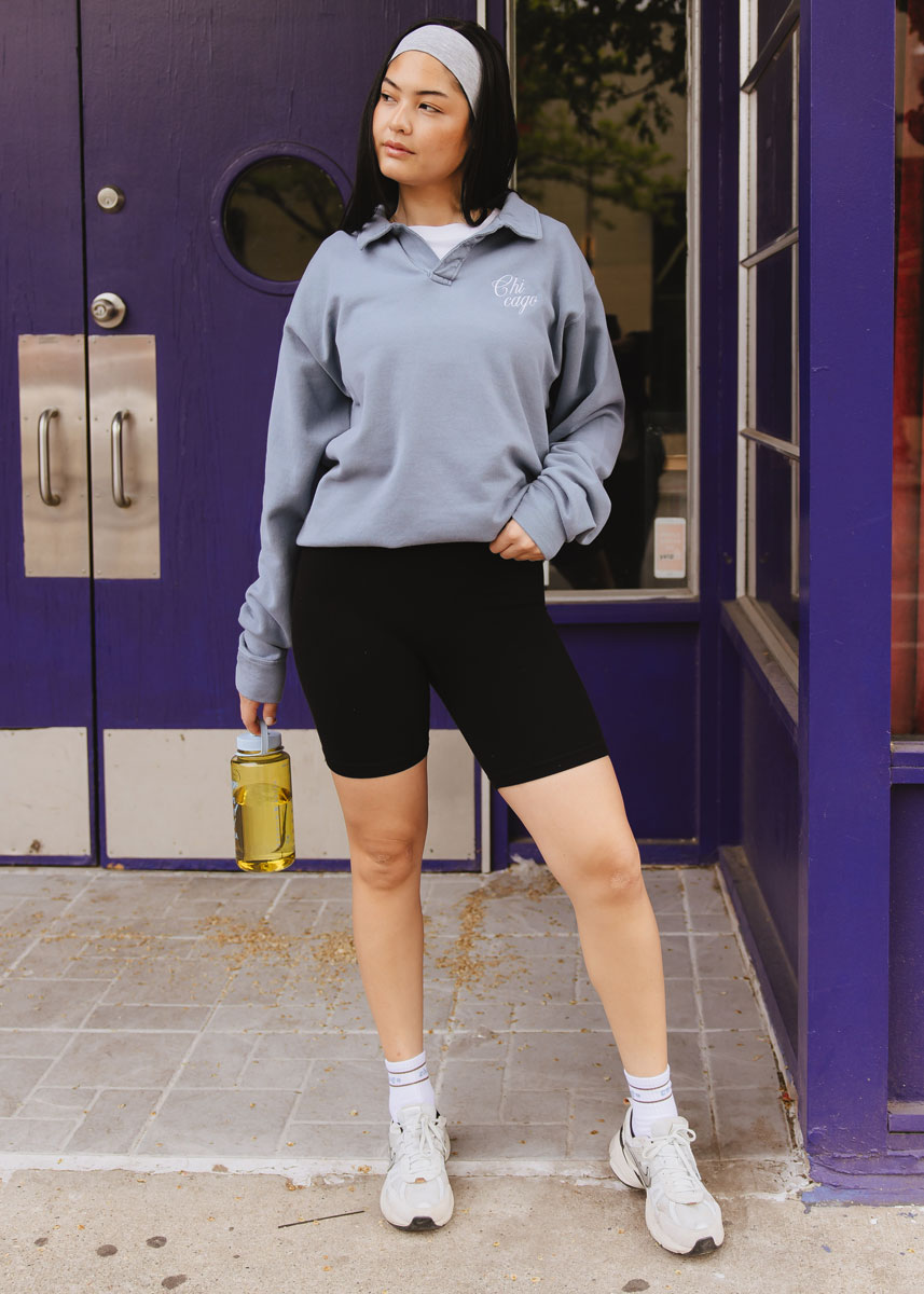 Chicago Script Polo Sweatshirt