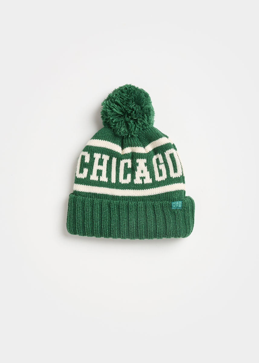 MAD HTR Chicago Pom Beanie - Toddler - Emerald