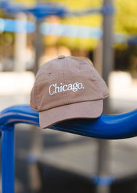 Toddler Chicago. Dad Hat - Espresso & Blue