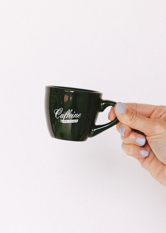 Caffeine And Chaos Espresso Cup