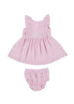 Eyelet Edged Dress & Bloomers - Ballet Solid Muslin