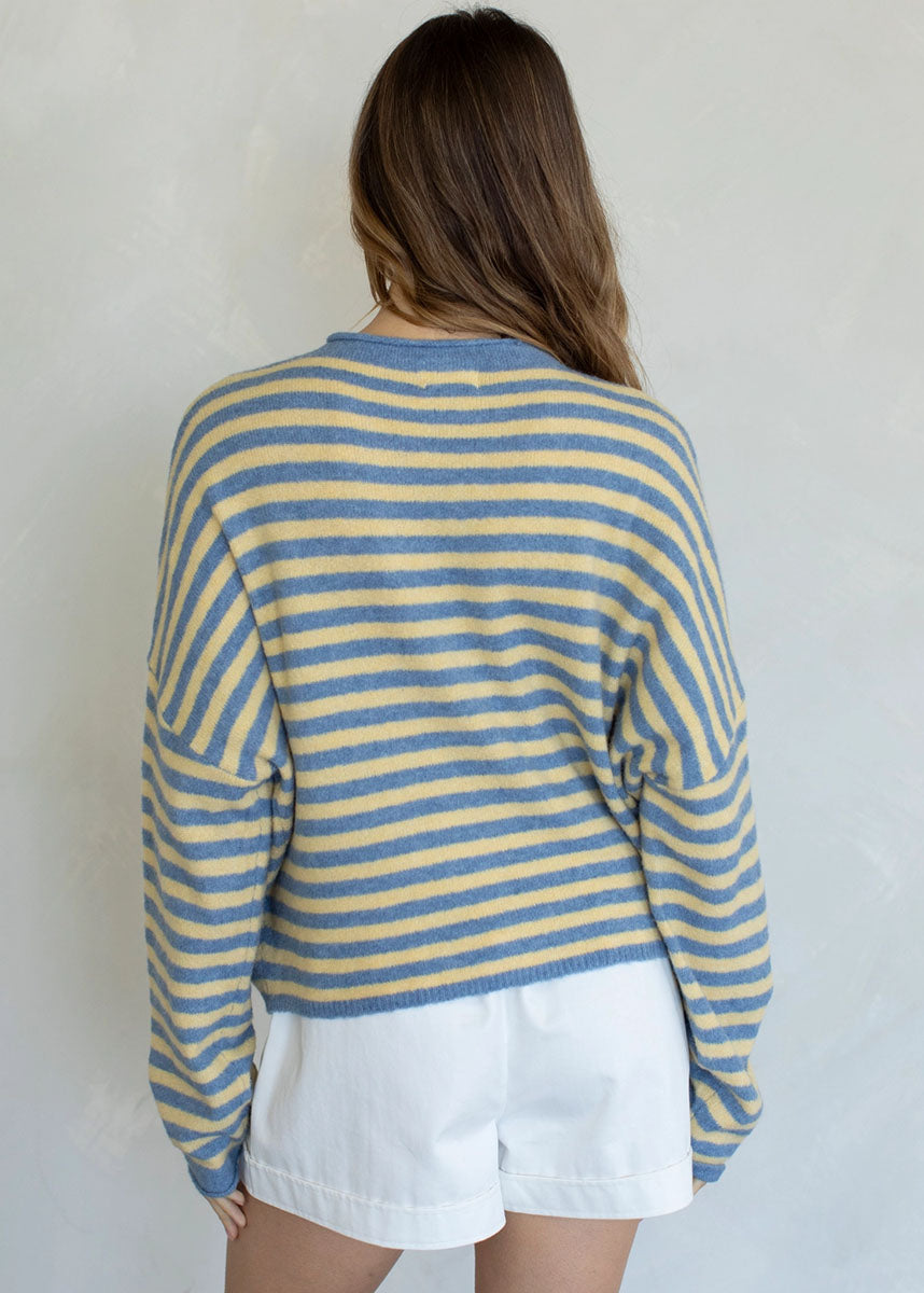 Piper Striped Pullover - Butter