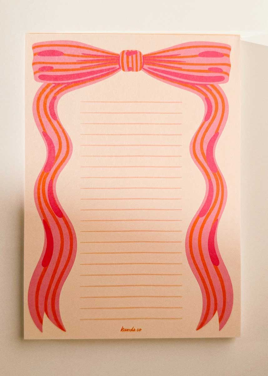 Little Pink Bow Notepad