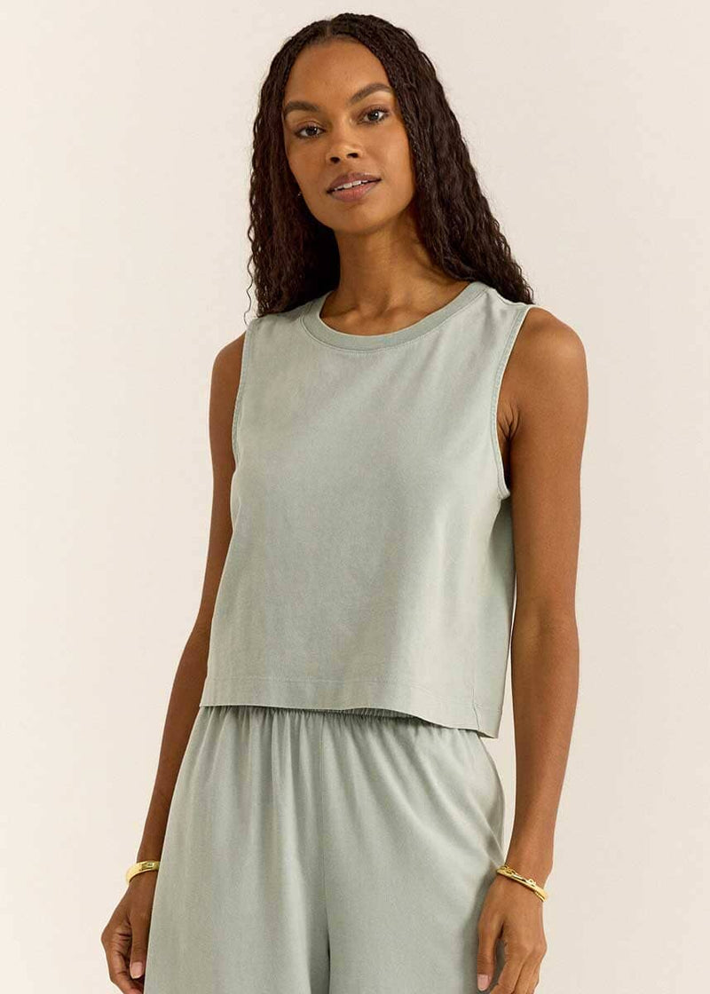 Sloane Jersey Muscle Tank - Harbor Gray