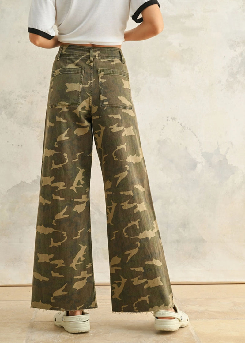 Aimee Lou Camo Print Pants