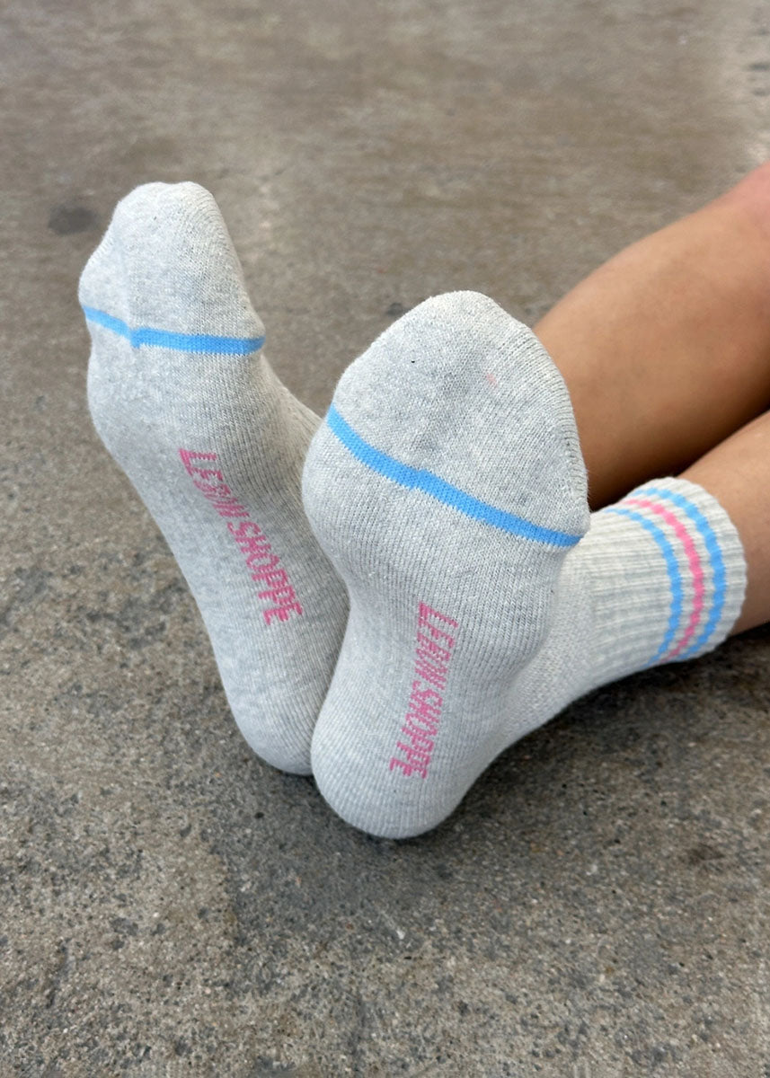 Girlfriend Socks - Bright Grey