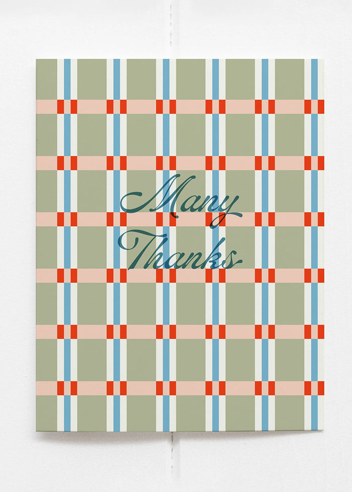 Many Thanks Card - Blue