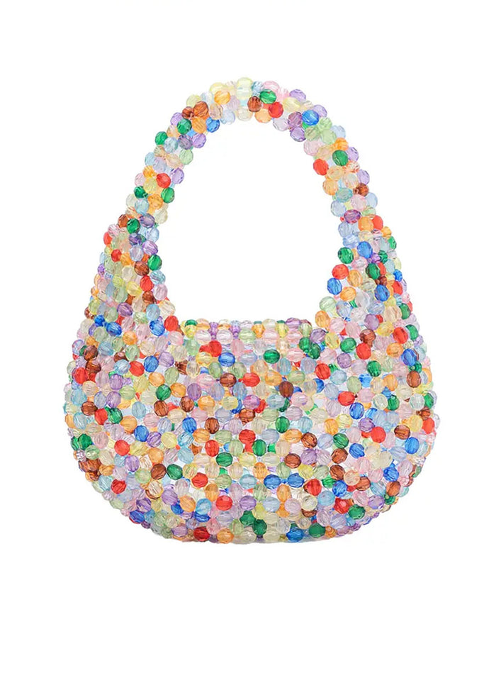 Mini Rainbow Beaded Crossbody Bag