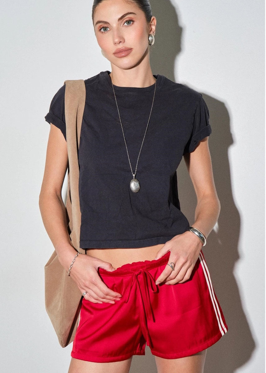 Darby Track Shorts - Red – Alice & Wonder