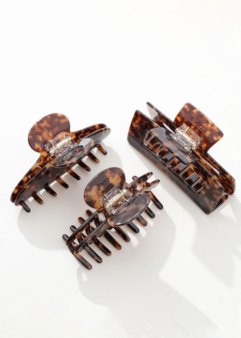 Deep Tortoise Large Claw Clips