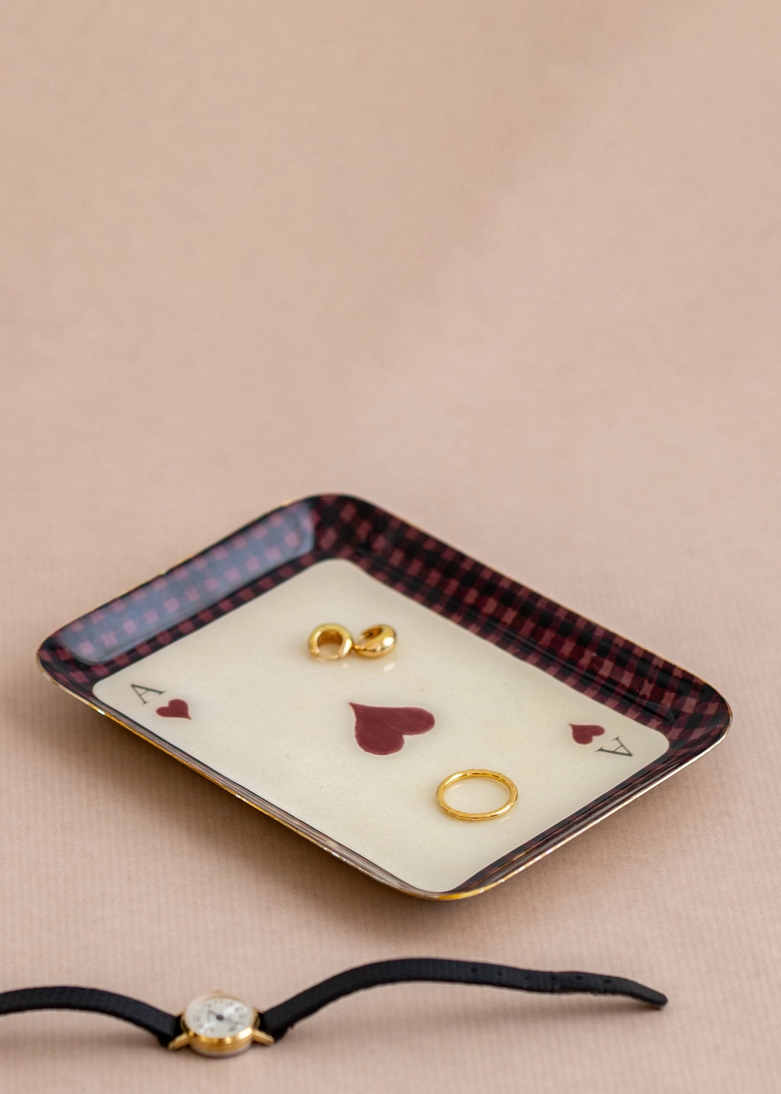 Ace Of Hearts Enamel Tray