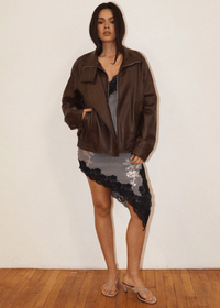 Ruth Leather Jacket - Chocolate