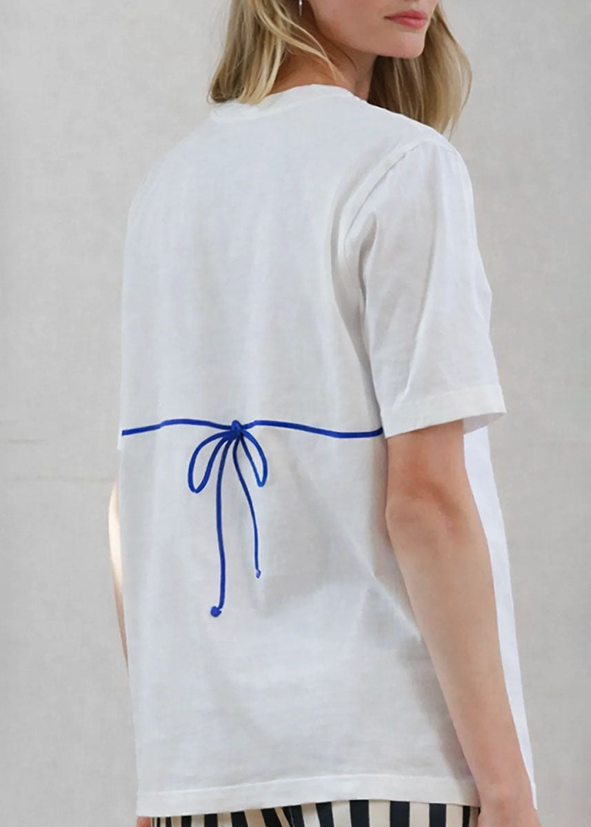 Caviar Bikini Graphic Tee - White & Blue